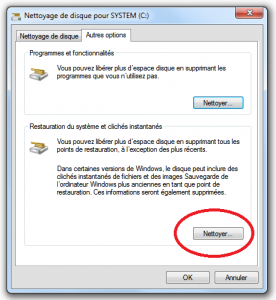 Delete the old System Restore points Delete the old System Restore points